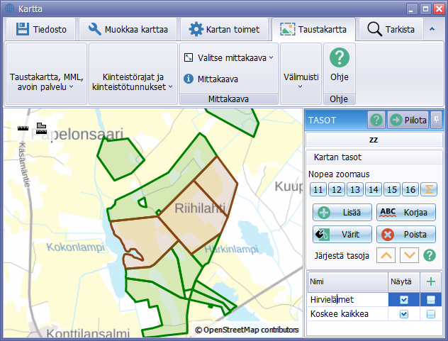 Metsästysseuran kartta