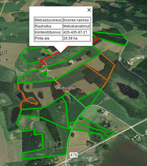 Metsästysseuran kartat - Earth ja Bing