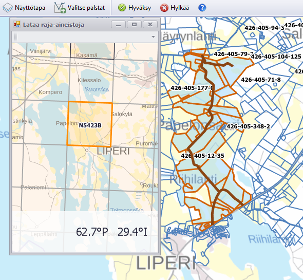Tiekunnan osakkaiden kiinteistöt