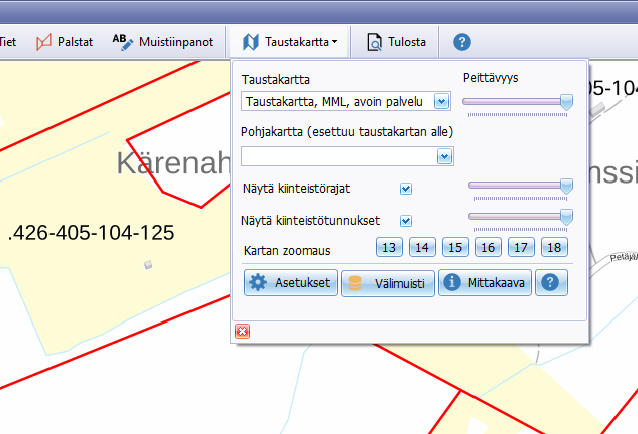 Kiinteistörajat ja kiinteistötunnukset